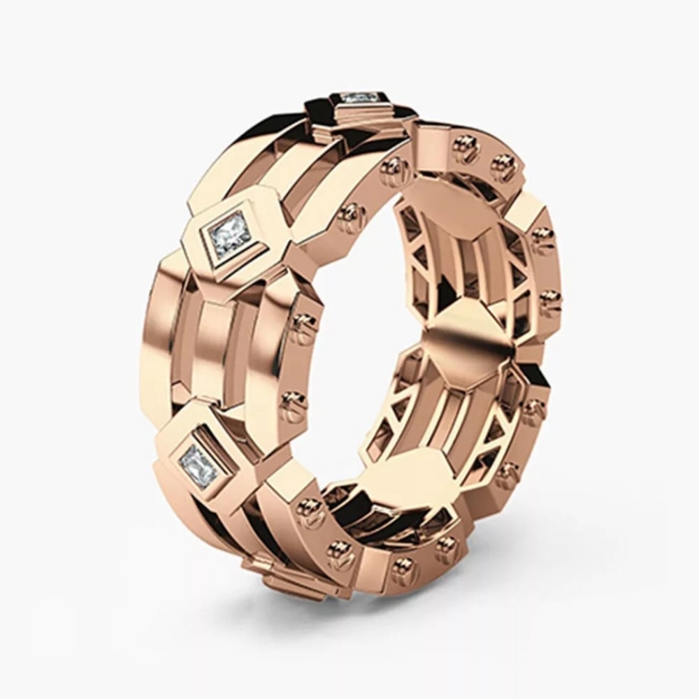 Men's 18k Gold Filled Entanglement Ring (Yellow or Rose Gold)